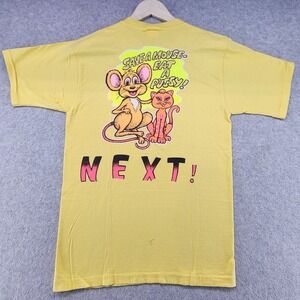Vintage Westwood T-Shirt Top Men's Solid Yellow Cotton Vintage Single Stitch
